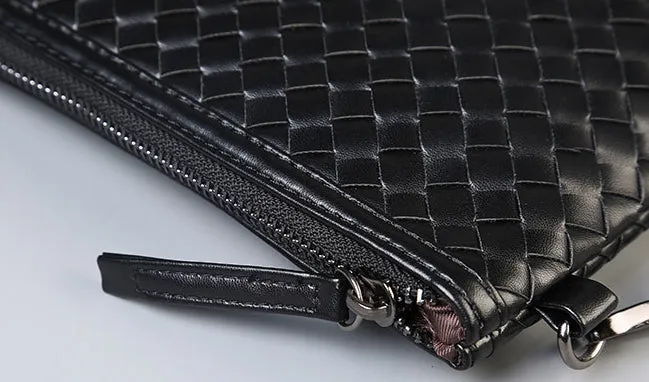 Trendy  Hand-Woven PU Leather Laptop Sleeve detail 11