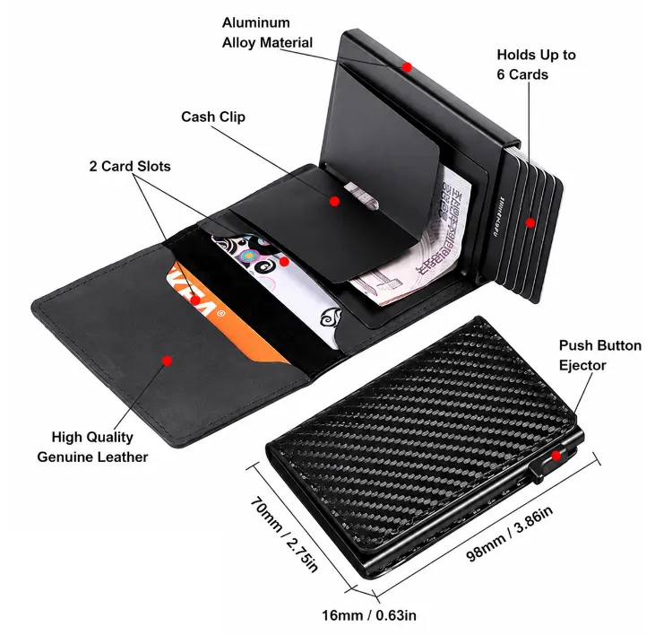 RFID Pop-Up Card Holder Wallet detail 5