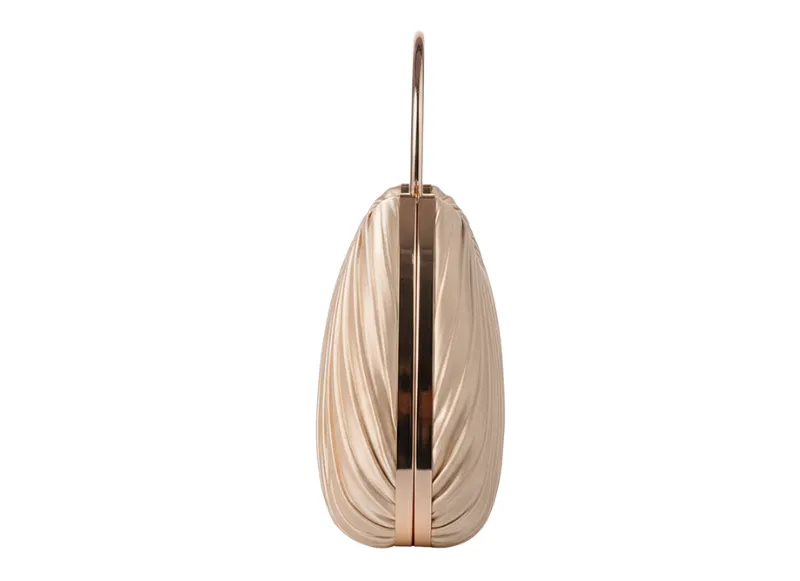 Ruched Ring Handle Clutch For Women detail 3