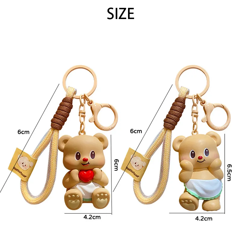 Golden Butter Bear Bag Charm detail 1
