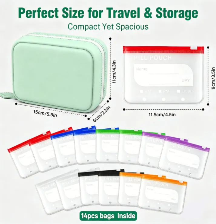 Portable Travel Pill Organizer Case detail 6