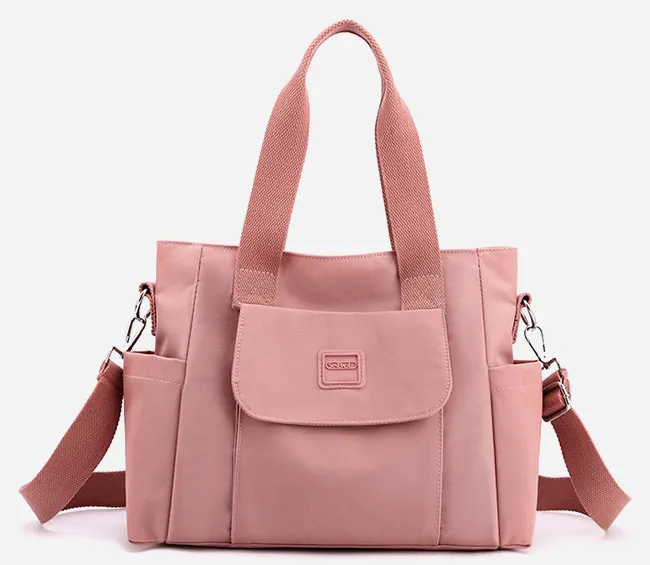 Retro European Style Nylon Canvas Large Tote Bag detail 1