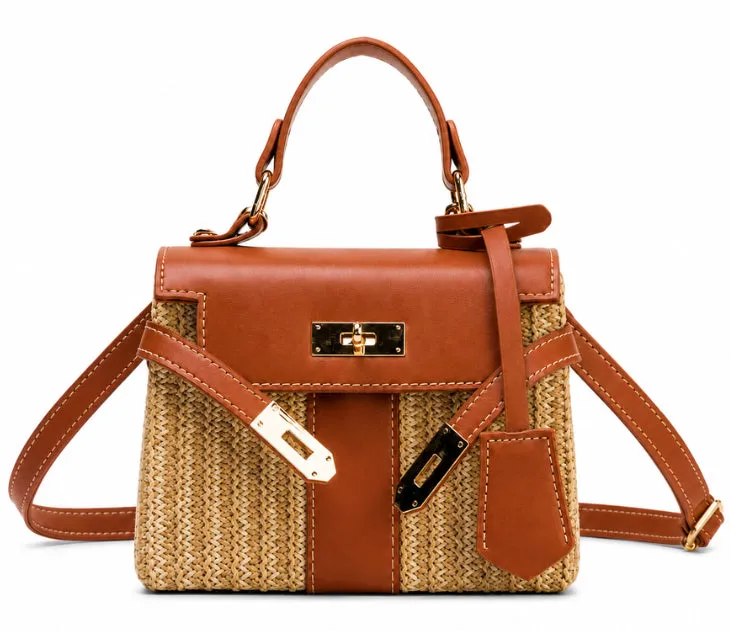 Marbella Woven Handbag detail 1
