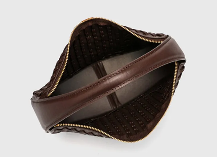 Nerina Woven Crescent Handbag detail 9
