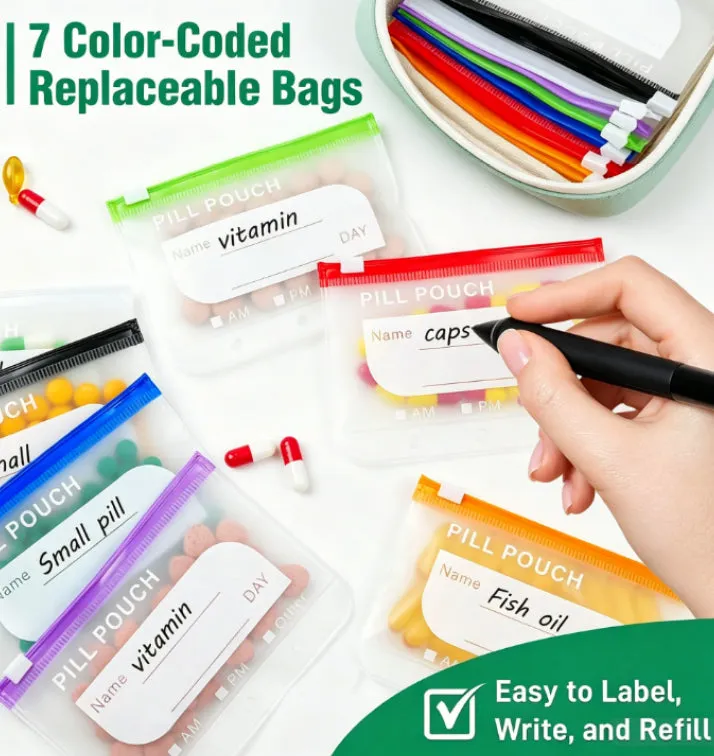 Portable Travel Pill Organizer Case detail 5