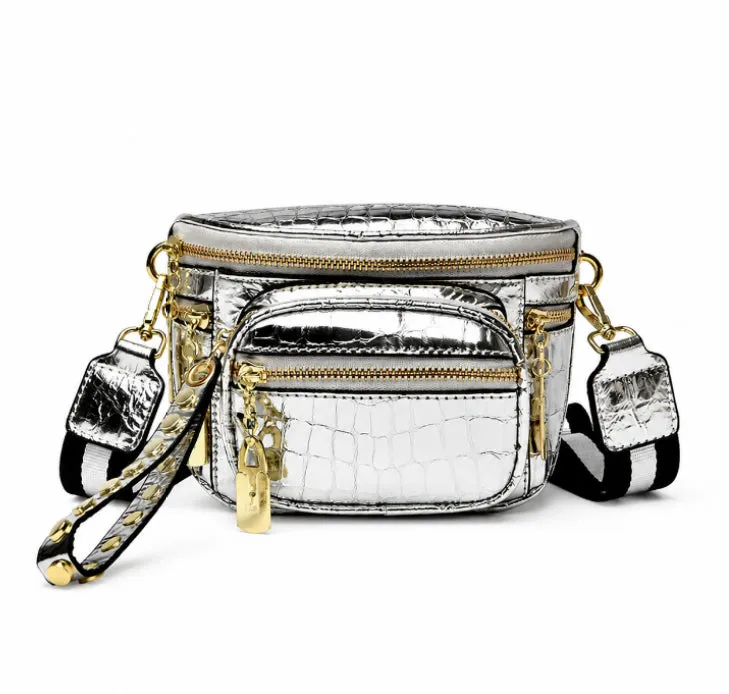 Crocodile Metallic Punk Crossbody Bag detail 1