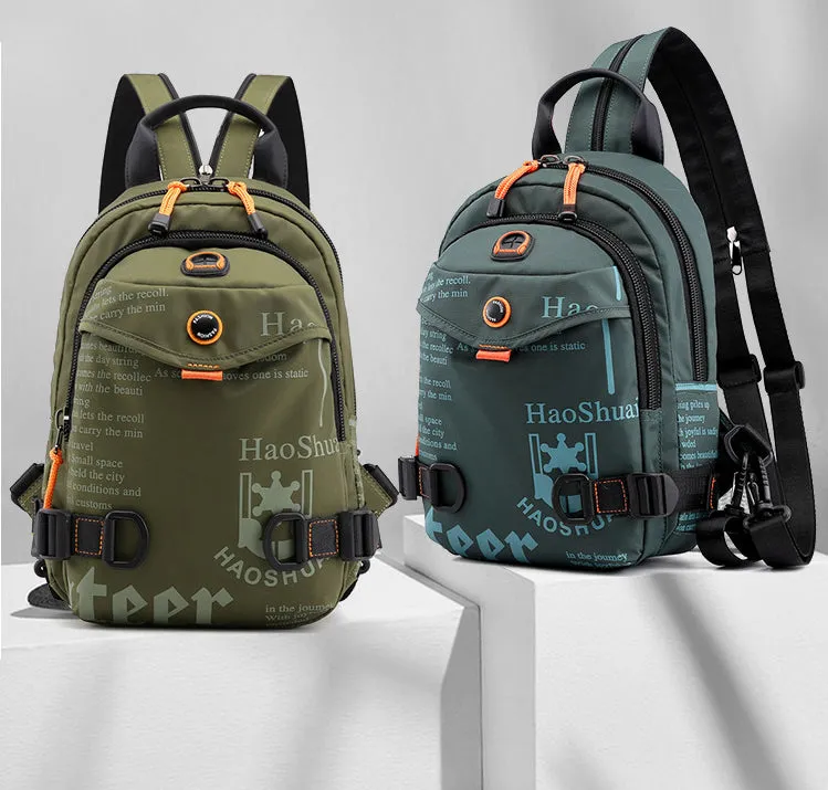 Men's Waterproof Nylon Chest Backpack detail 19