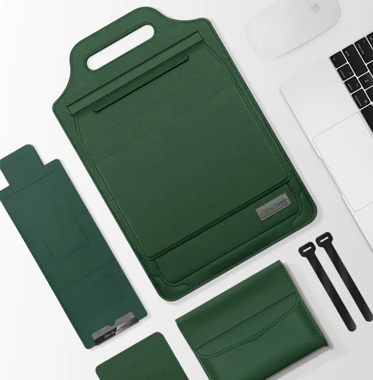 Leather Laptop Sleeve Desk Mat detail 1