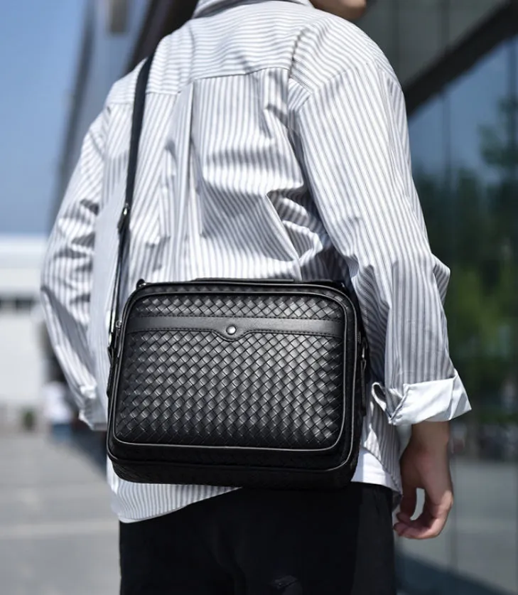Elite Weave Men’s Multi-Function Crossbody Bag detail 6