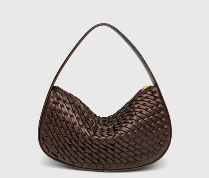 Nerina Woven Crescent Handbag detail 4