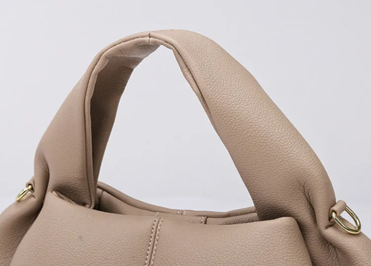 French Style PU Leather Dumpling Messenger Bag detail 12
