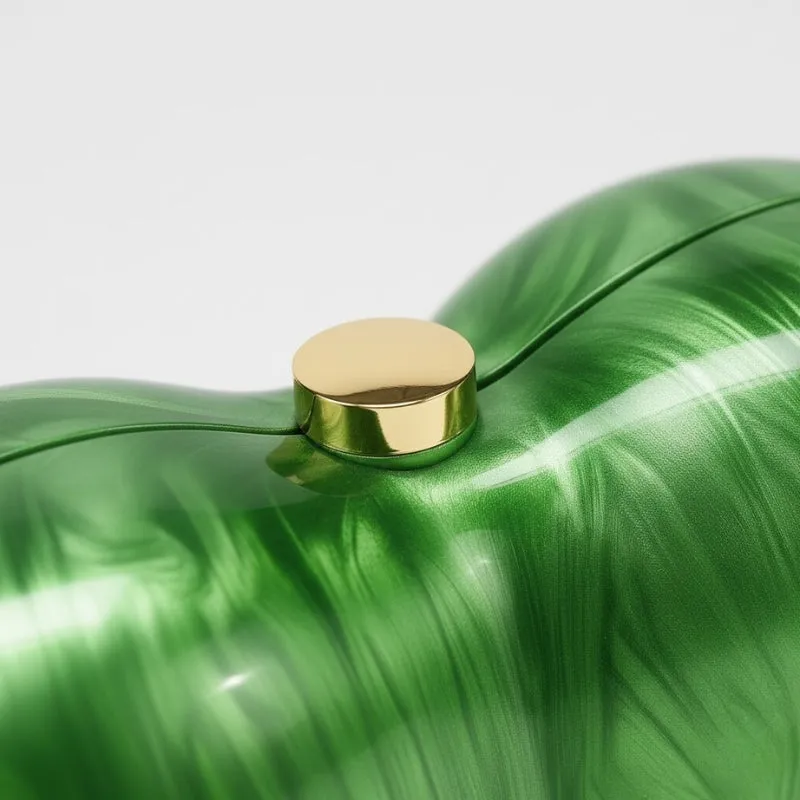 Sculptural Marbled Cloud Silhouette Clutch detail 6