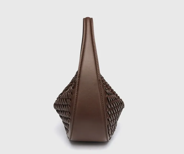 Nerina Woven Crescent Handbag detail 3