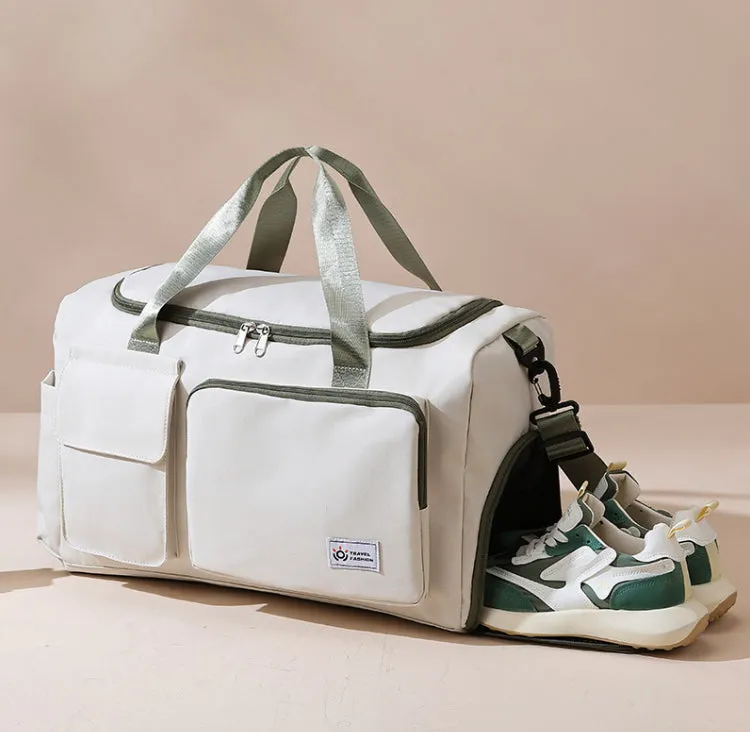Contrast Color Oxford Sports Training Duffle Bag detail 21