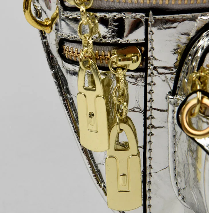 Crocodile Metallic Punk Crossbody Bag detail 8