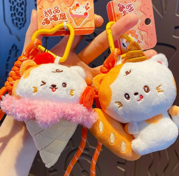 Ice Cream Cat Plush Bag Charm detail 4