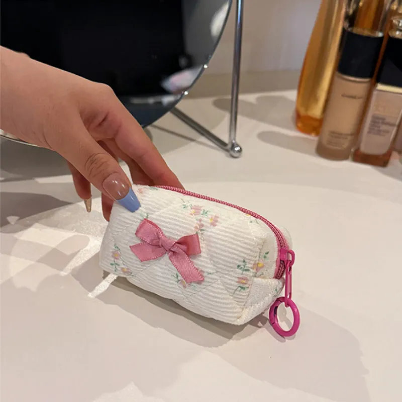 Floral Bow Mini Makeup Bag image 5
