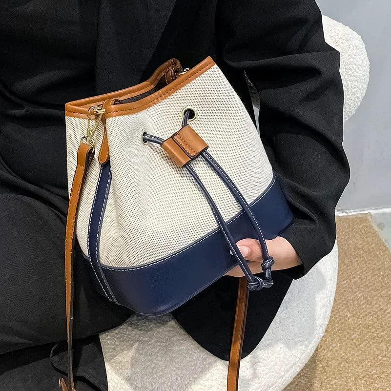 Contrast Color Bucket Bag image 4