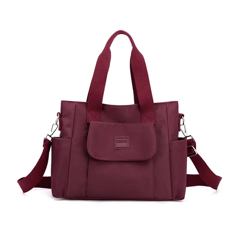 Retro European Style Nylon Canvas Large Tote Bag