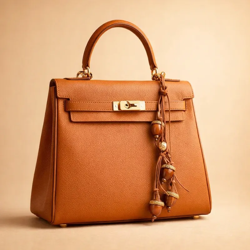 Autumn Hazelnut Luxe Bag Charm image 5