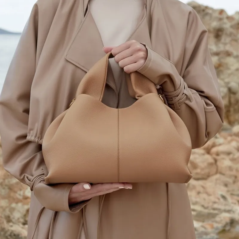 French Style PU Leather Dumpling Messenger Bag image 5