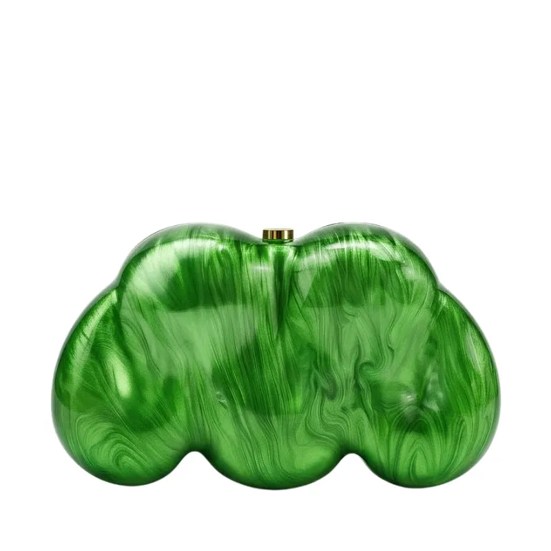 Sculptural Marbled Cloud Silhouette Clutch image 2