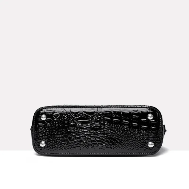 Crocodile Gloss Classic Handbag image 4