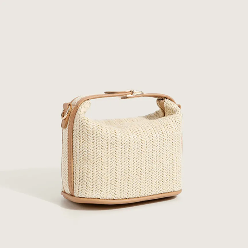 Straw Woven Summer Mini Shoulder Messenger Bag image 3