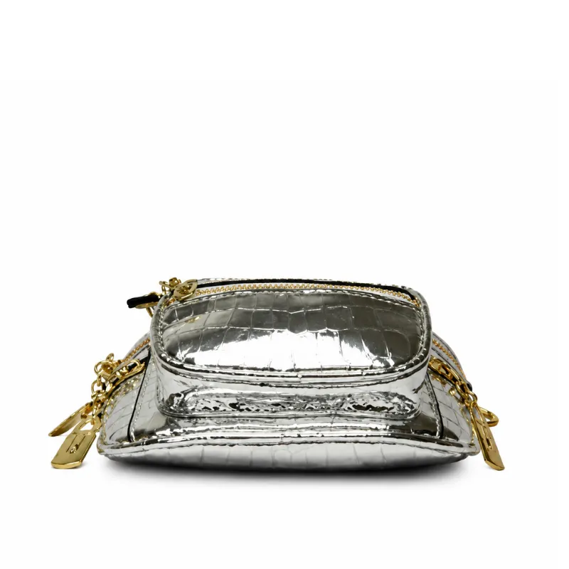 Crocodile Metallic Punk Crossbody Bag image 4