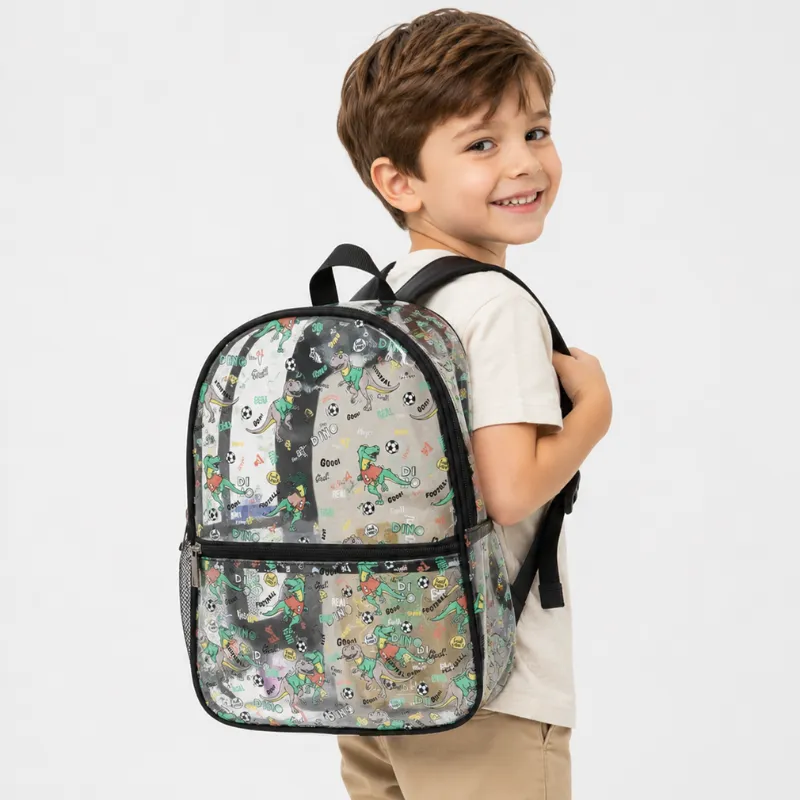 Dino Fun Transparent Kids Backpack image 5