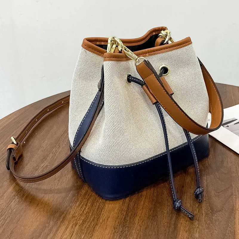 Contrast Color Bucket Bag image 3