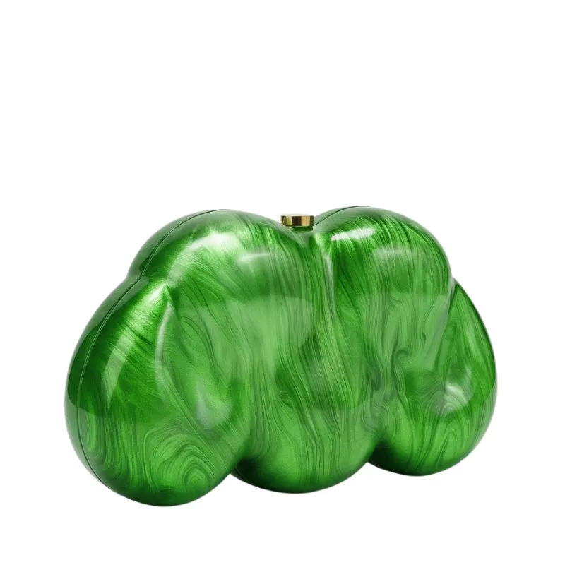 Sculptural Marbled Cloud Silhouette Clutch image 3