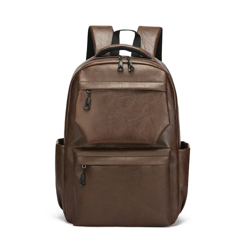 Style PU Leather Fashion Mens Backpack image 5