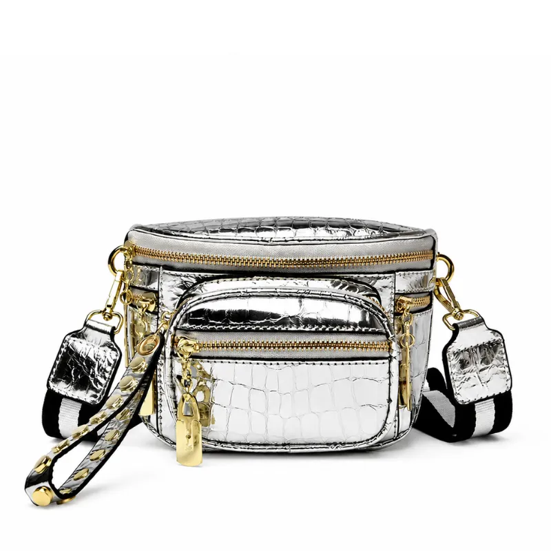 Crocodile Metallic Punk Crossbody Bag image 2