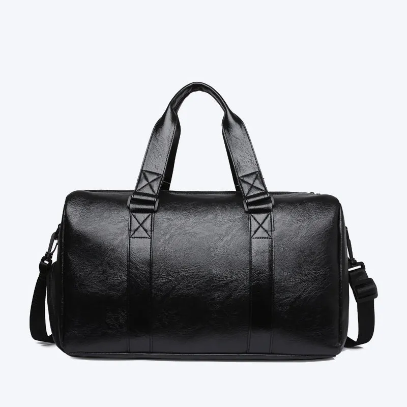 Feisha PU Leather Waterproof Fitness Travel Duffle Bag image 4