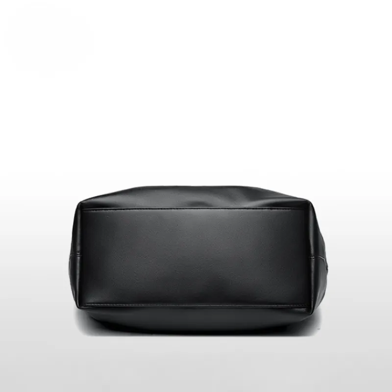 Pleat Style Genuine Leather Shoulder Bag image 4