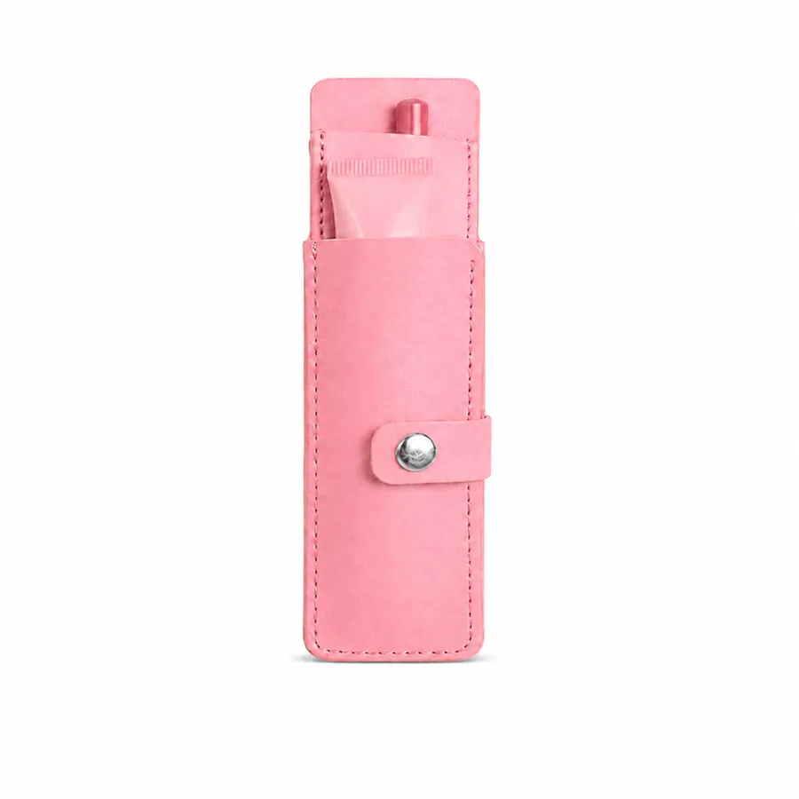 PU Leather Makeup Pouch with Mirror image 2