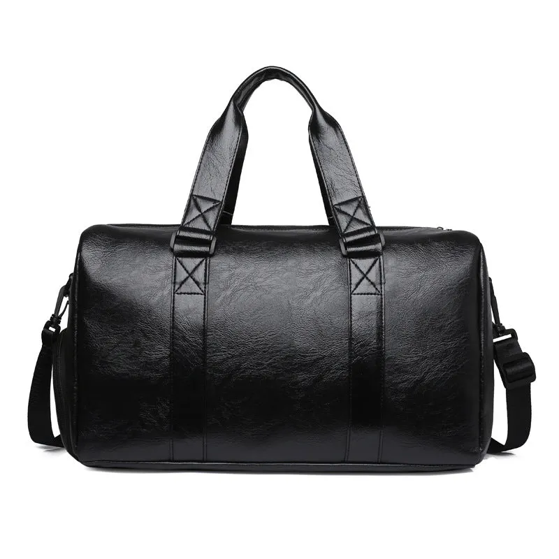 Feisha PU Leather Waterproof Fitness Travel Duffle Bag