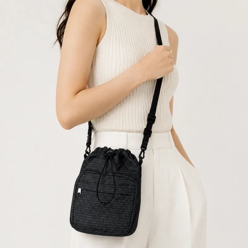 Urban Grid Nylon Crossbody Bag image 5