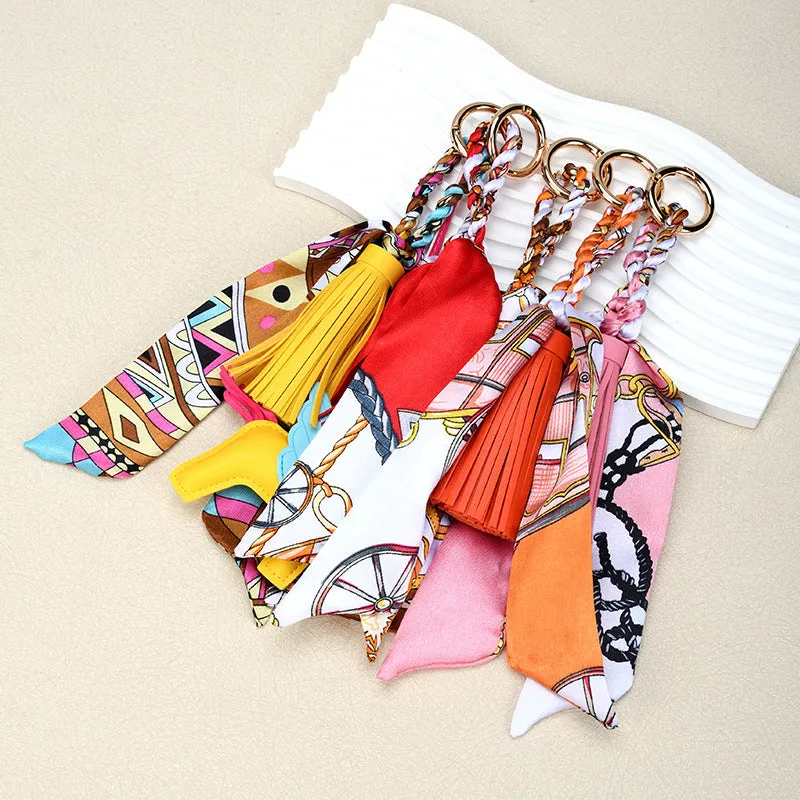 Leather Bow Tassel Bag Charm image 4