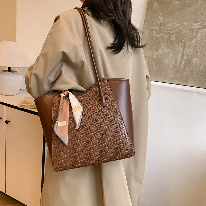 Aurelia Cross-Weave Large Capacity Tote Bag image 5