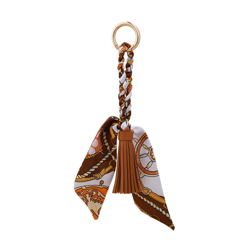 Leather Bow Tassel Bag Charm image 2