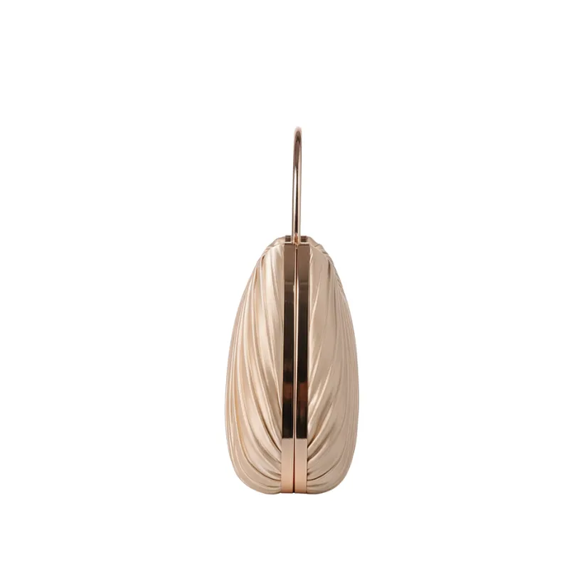 Ruched Ring Handle Clutch For Women image 3