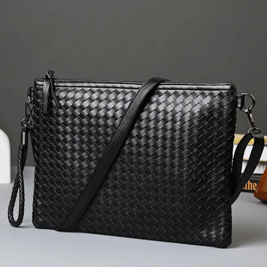 Trendy  Hand-Woven PU Leather Laptop Sleeve image 3